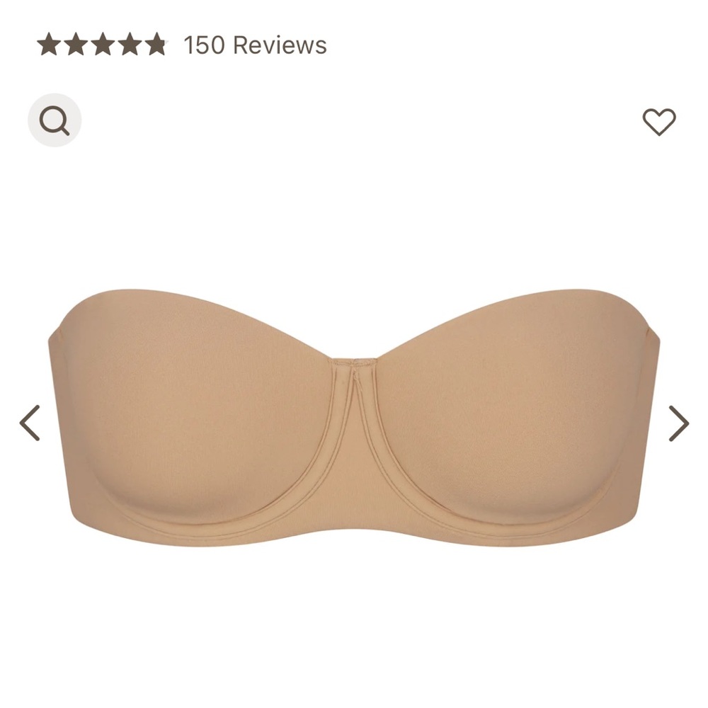SKIMS fits everybody strapless wireless bra. 36d